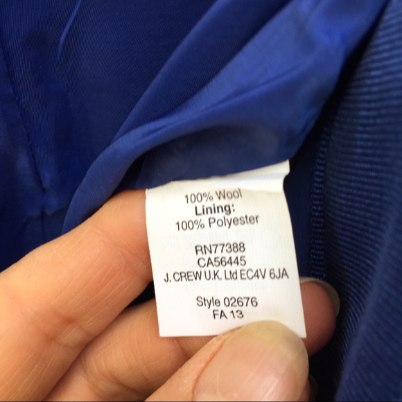J. Crew No. 2 Pencil Skirt Wool Blue 8 - Picture 4 of 5